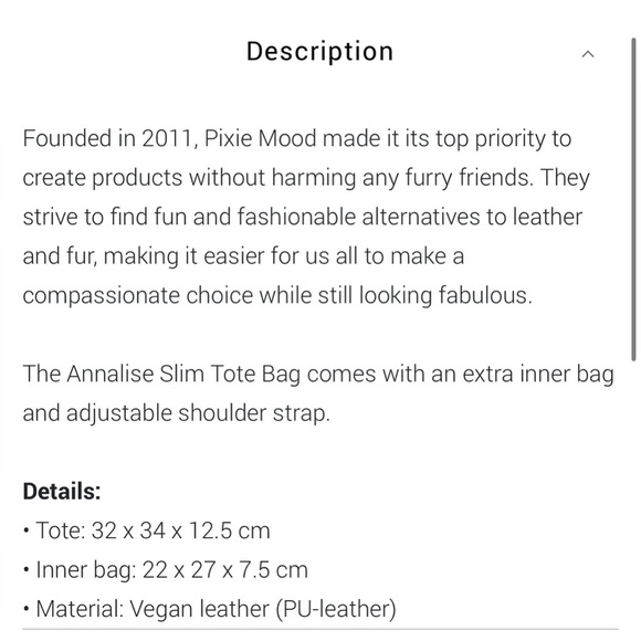 Pixie Mood Annalise Slim Tote Bag in Baby Blue Vegan Leather - Picture 10 of 10